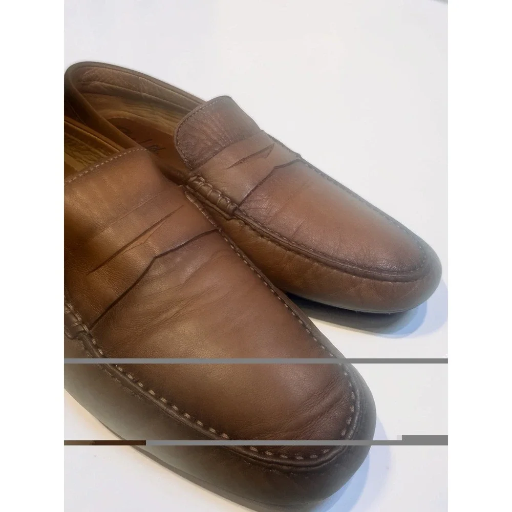 Flag Ltd. Nappa Glove Tan Leather Men's Loafer Size 10